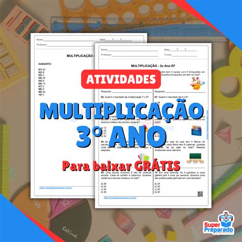 Multiplicação Atividade 3 Ano