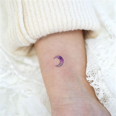 Mini Crescent Moon Tattoo Done On The Wrist