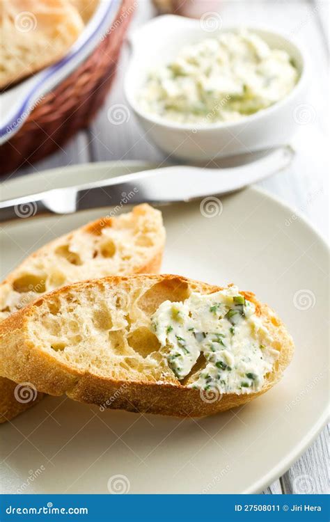 Ciabatta With Herb Butter Stock Image Image Of Snack 27508011