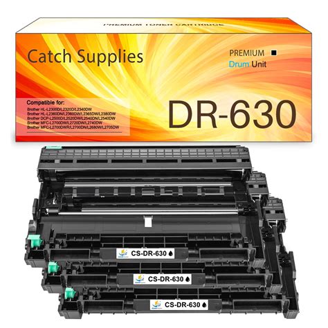 Catch Supplies 3 Pack Compatible Dr 630 Drum Unit Replacement For