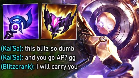 My Adc Flamed Me For Going Ap Blitzcrank Support Then I Hard Carried