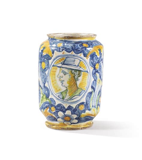 A Maiolica Albarello Calabrian Gerace Th Century Style Paris