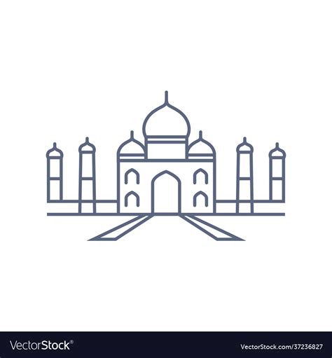 Simple Sketch Of Taj Mahal