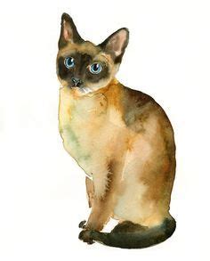 Cat By Dimdi Watercolor Cats Illustration Cat Painting Cat Art