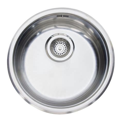 Reginox Round Single Bowl Stainless Steel Kitchen Sink X Mm