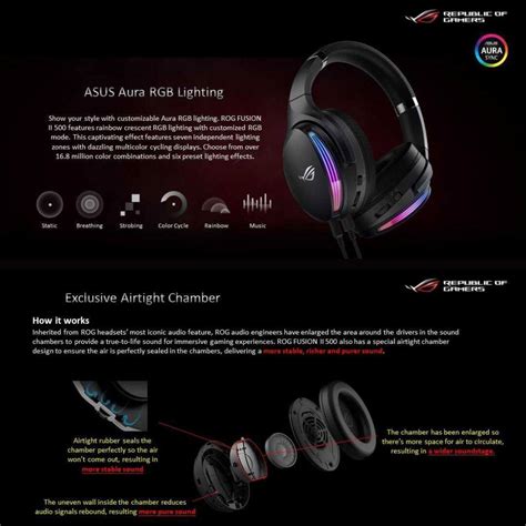 Asus Rog Fusion Ii 500 Gaming Headset Ai Beamforming Mic Ai Mic 71