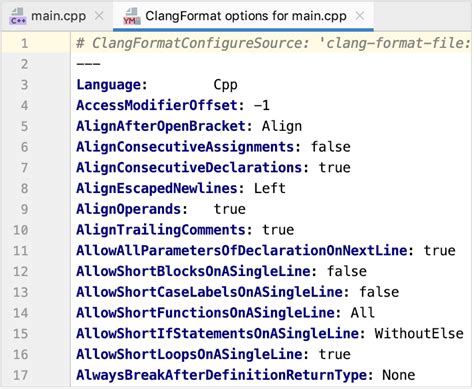 Clangformat As Alternative Formatter Clion Documentation