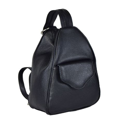 Rucsac Din Piele Naturala Moale Negru Model 126