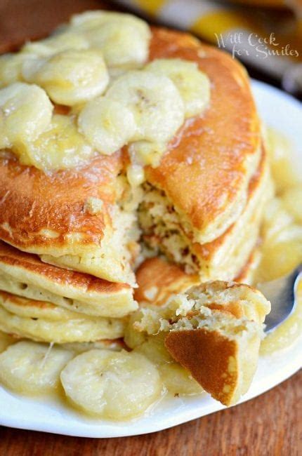 Bananas Foster Pancakes - Will Cook For Smiles