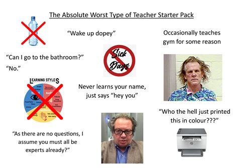 The Absolute Worst Type of Teacher Starter Pack : r/starterpacks