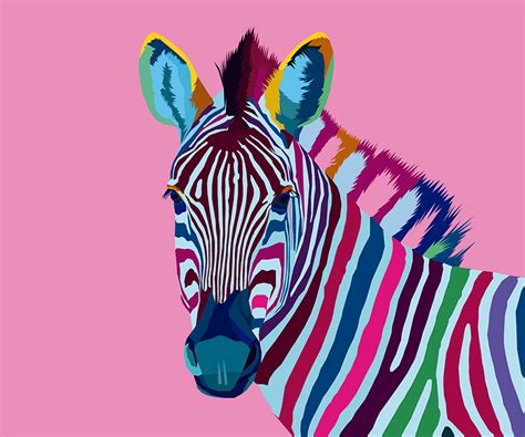 Pop Art Zebra Musem Tte Tenstickers