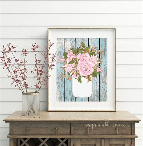 Shabby Chic Decor Wall Art Printable Shabby Chic Wall Decor Etsy