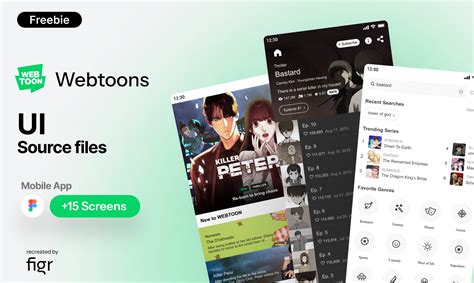 Webtoon App UI - Free UI Kit (Recreated) | Figma