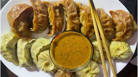 Spicy Juicy Big Color Pork Buff MoMos Eating Challenge Big Bites