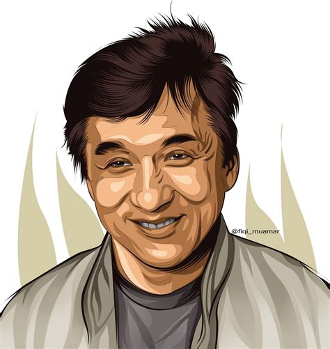 fan art jackie chan cartoon version on Behance Portrait Vector, Digital ...