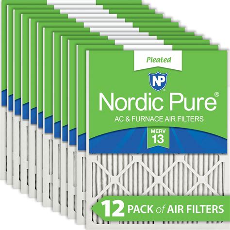 18x20x1 1712x1912 Pleated Merv 13 Air Filters 12 Pack