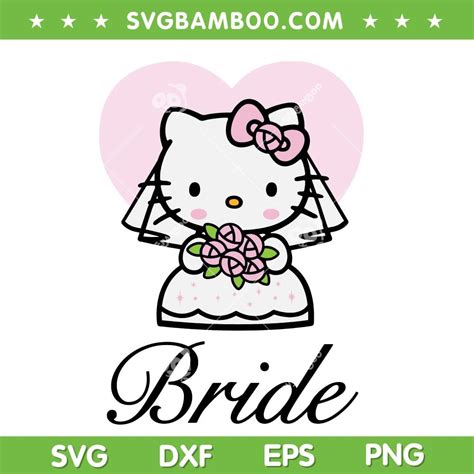 Hello Kitty Bride Svg Png Wife Sanrio Bride Kitty Svg Hello Kitty