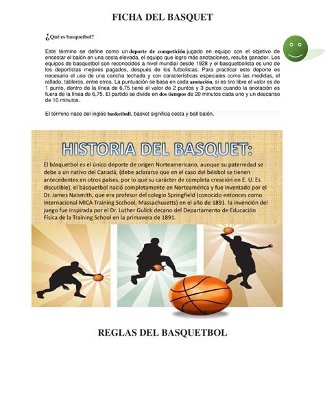 Ficha Del Basquet Fisica Ficha Del Basquet Qu Es Basquetbol Este