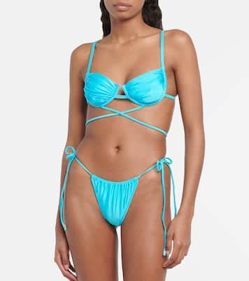 Cherry Bikini Top In Blue Bananhot Mytheresa