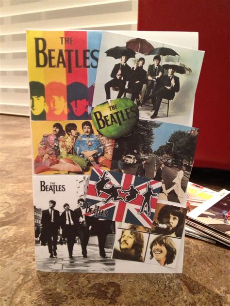 Home Made Beatles Birthday Card Beatles Birthday Dad Birthday