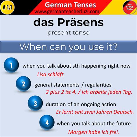 The German Language Has 6 Tenses The Most Important And Common Used Is