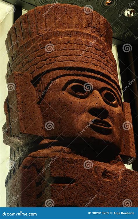 Head Of One Of The Colossal Atlantids Atlantean Figures From Toltec