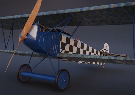 Fokker D. VII biplane - game-ready | CGTrader