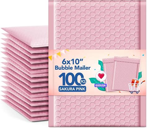 Amazon GSSUSA Bubble Mailers 6x10 Inches 100 Pack Size 6x9