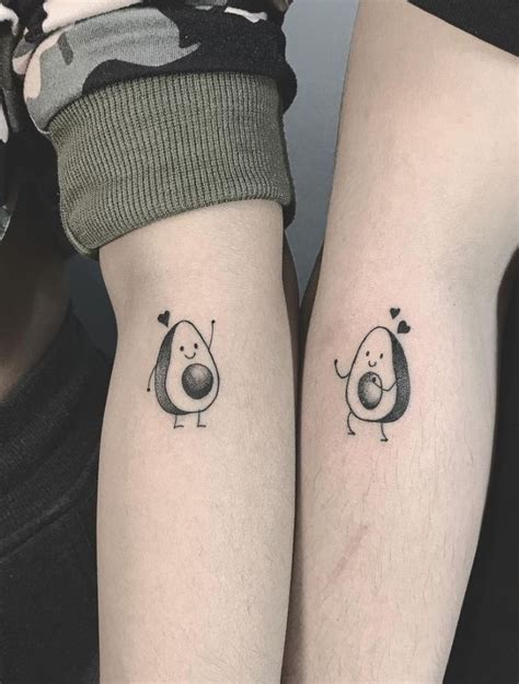 Cute Avocado Couple Tattoo Tattoo Artist Yenny Nguyen