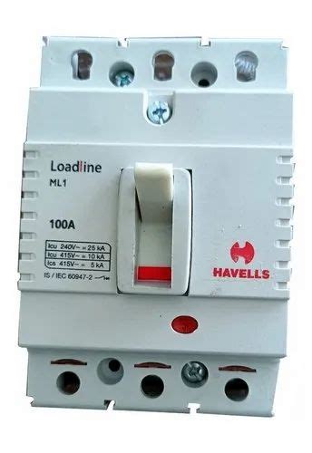 Double Pole Havells Loadline MCCB Rated Current 100A At 1500 In Raipur