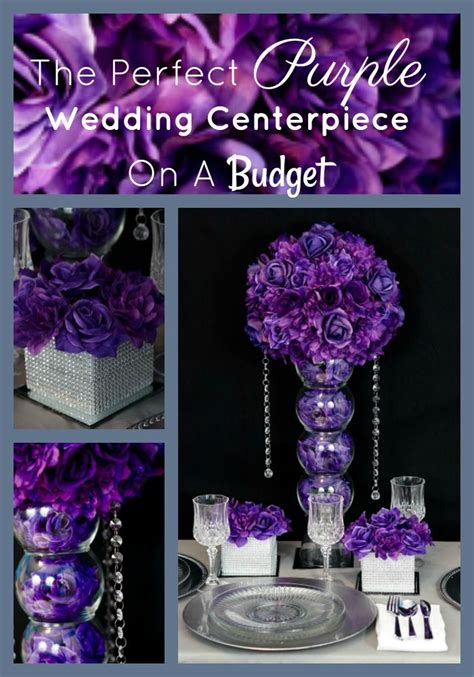 Diy Purple Passion Wedding Centerpiece In 3 Easy Steps Purple Wedding Centerpieces Wedding