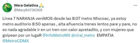 Metro Y Metrobús Cdmx 9 De Mayo Usuarios Reportan Hasta Media Hora De Espera En Línea 7 Infobae