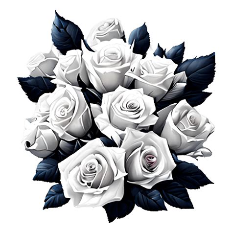 Realistic White Roses Wall Art Creative Fabrica