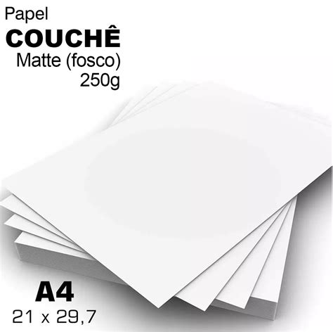 Compre Papel A4 Couchê Matte Fosco 250g 125 Folhas Impressões de