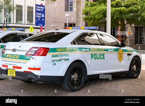 Miami, Florida, USA - 3 December 2023: Police patrol car operated by ...