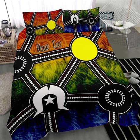 Custom Naidoc Week Bedding Set Aboriginal Geometric Style Fegrin