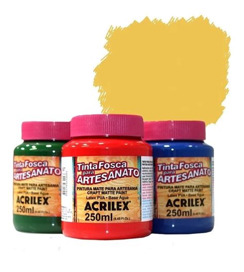 Pva Tinta Fosca Para Artesanato Acrilex 250ml Kit C 5 Cores Frete grátis