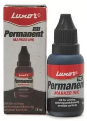 Luxor Permanent Marker Ink, 15 ml (Black) | Glubery.com