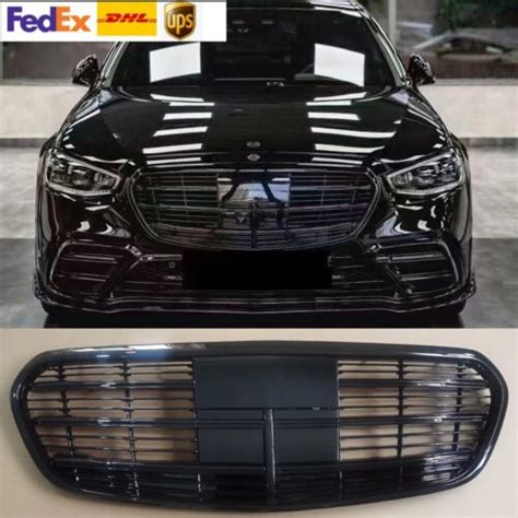 Black Front Racing Facelift Grill For Mercedes Benz W223 S450 S500 S580