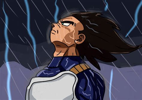 Vegeta In The Rain By Dattesnake101 On Deviantart