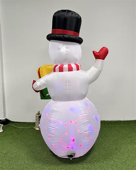 6FT CHRISTMAS SNOWMAN DECORATIONS WITH COLORED PROJECTOR LED LIGHTS ...