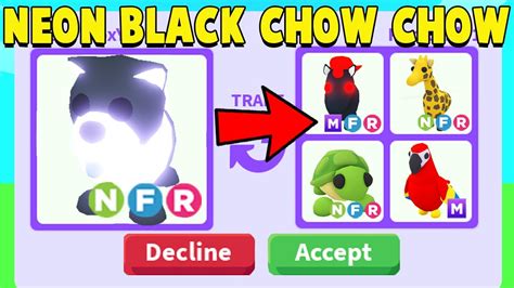 Trading Neon Black Chow Chow In Adopt Me Youtube