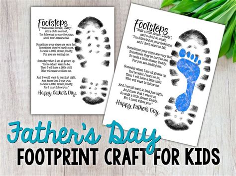 Fathers Day Footprint Craft Following In Your Footsteps DIY Craft