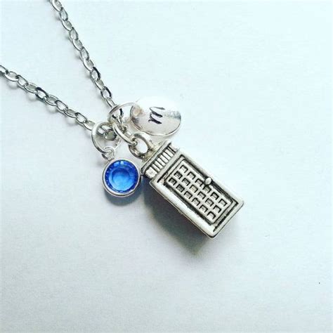 Personalized Police Box Necklace Hand Stamped By Evilqueenjewelry