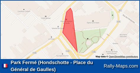 Karte Park Fermé Hondschotte Place du Général de Gaulles Rallye