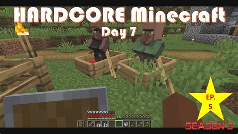 Hardcore Minecraft Villager Breeding And Carrot Farm Day 7 Youtube