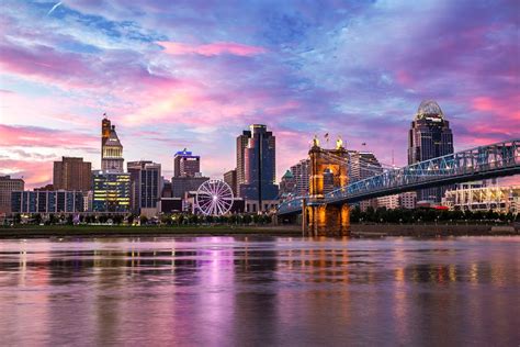 Cincinnati Skyline Photo Cincinnati Sunset | Etsy