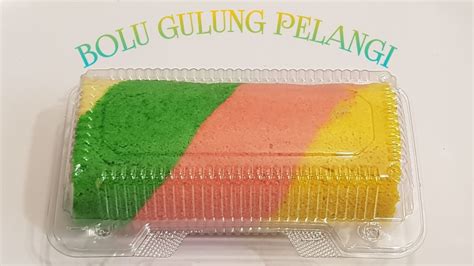 Cara Membuat Cake Gulung Pelangi Youtube