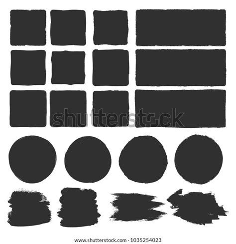 rough edge box hand drawn brush stock vector royalty