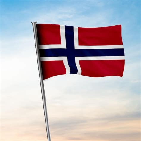 Premium Photo | National flag of norway